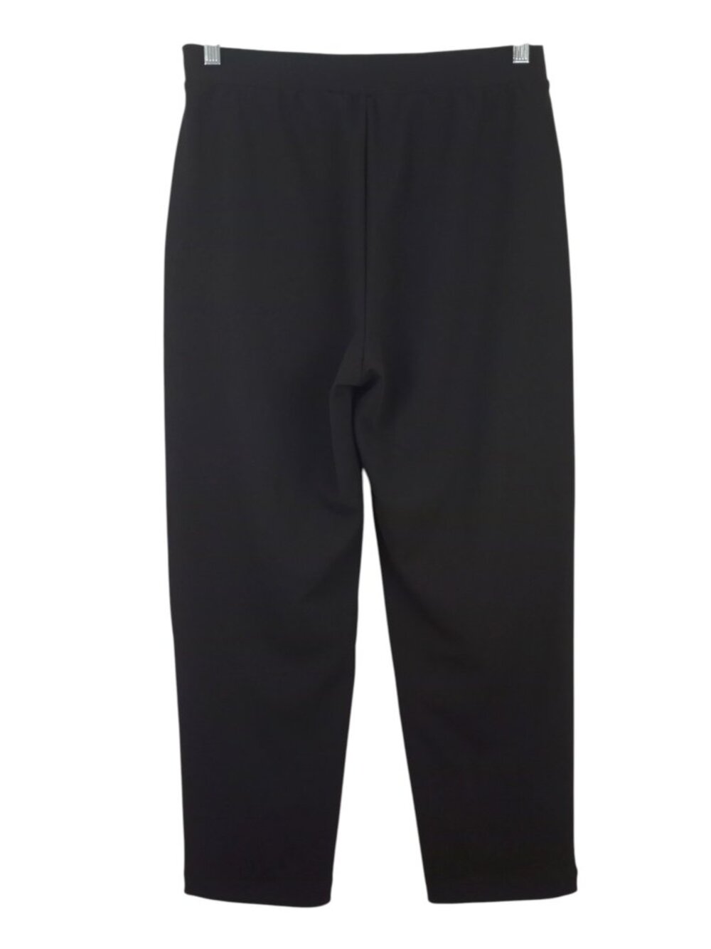 LOFT Black Pintucked Fluid Taper Pull On High Rise Pants sz Medium - Picture 3 of 5